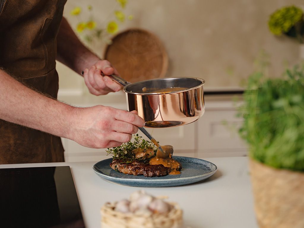KOPPAR HYBRID NON-STICK SÅSKASTRULL 18 CM - 6