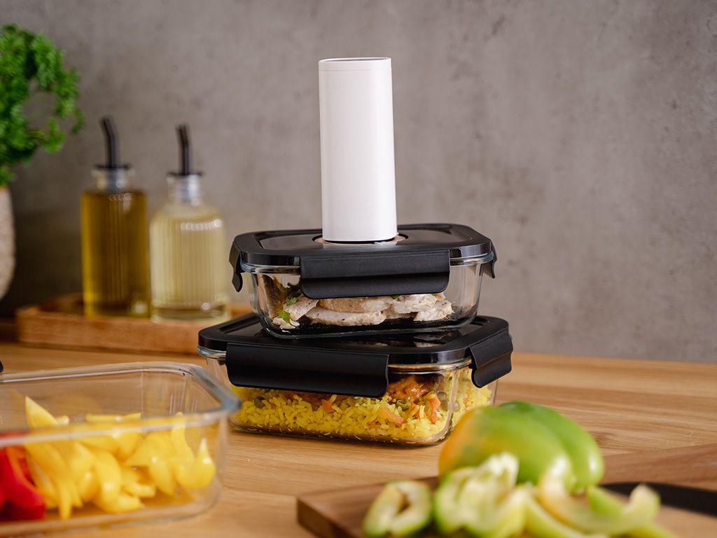 REKTANGULÄR VAKUUM GLASBEHÅLLARE – 1040ML - 4