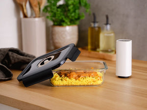 KVADRATISK VAKUUM GLASBEHÅLLARE – 1230ML – SET – 4 ST - 2