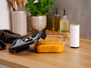 KVADRATISK VAKUUM GLASBEHÅLLARE – 800ML – SET – 4 ST - 2