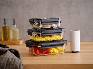 REKTANGULÄR VAKUUM GLASBEHÅLLARE – 1040ML - 3