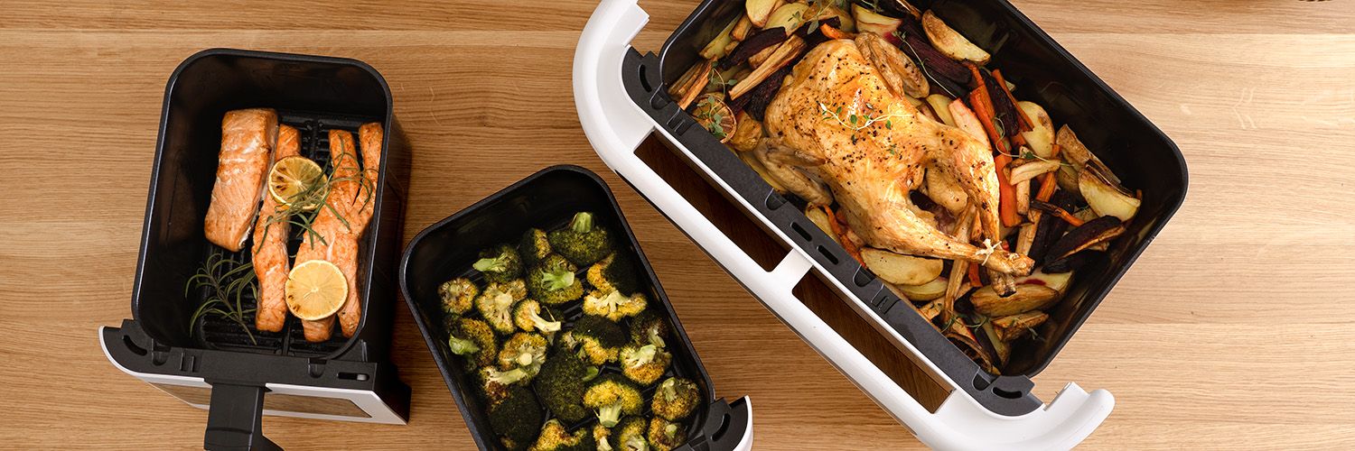 AIRFRYER – DUAL – KOMPLETT SET