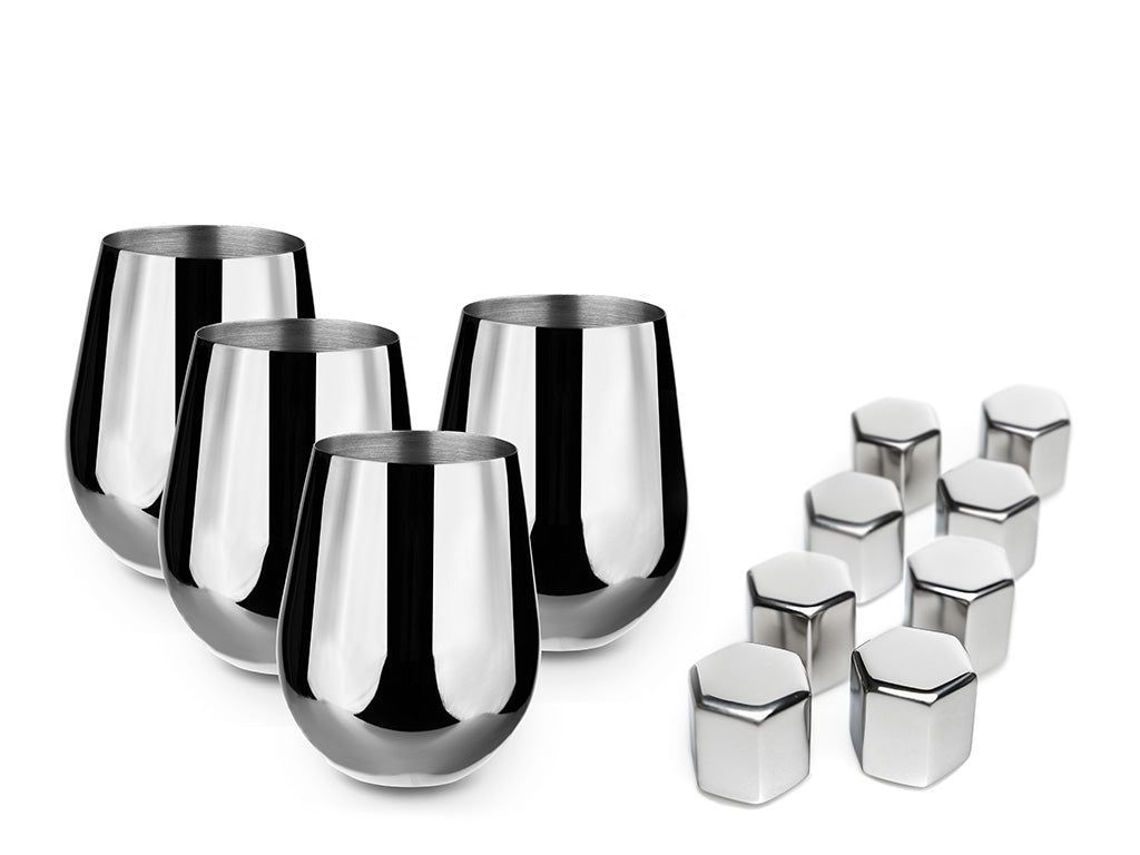 Dryckesglas set – kopp i rostfritt stål
