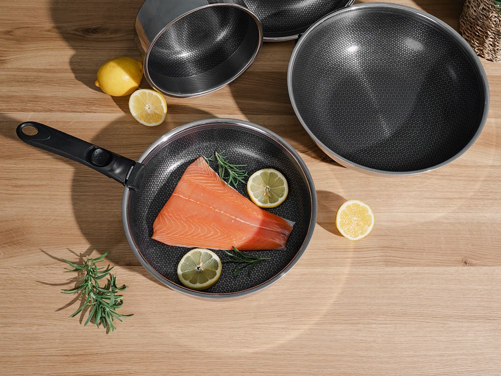 STEKPANNA MED AVTAGBART HANDTAG 30CM SET - 5