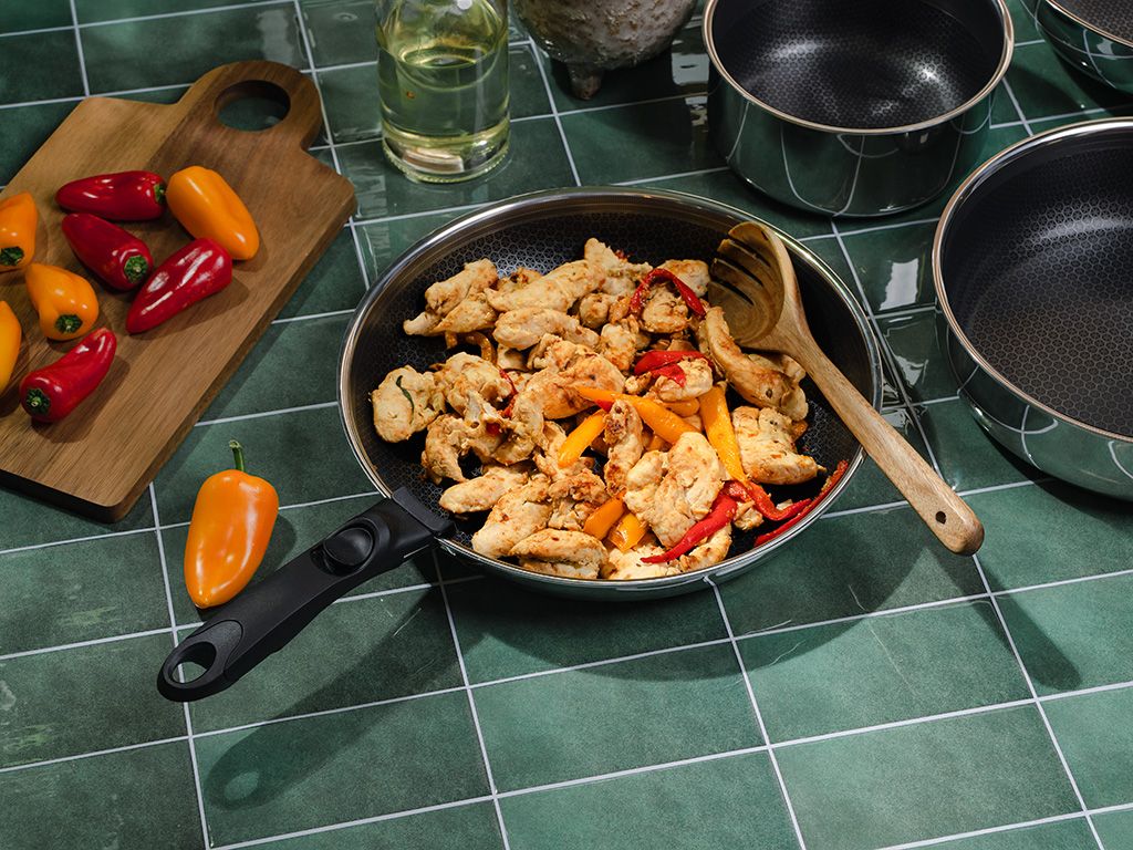 STEKPANNA MED AVTAGBART HANDTAG 30CM SET