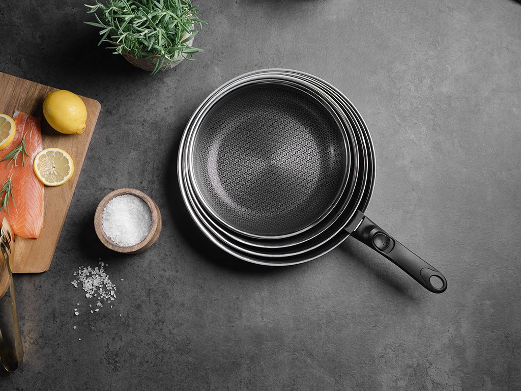 FRYING PAN WITH DETACHABLE HANDLE 30CM SET - 4