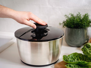 STAINLESS STEEL SALAD SPINNER - 6