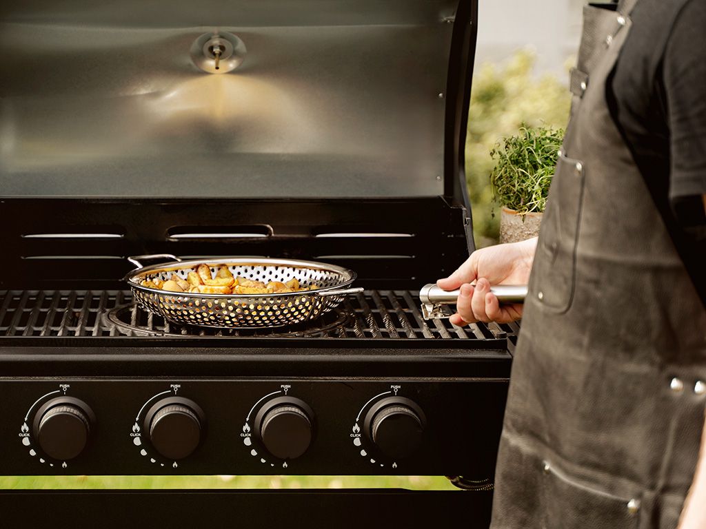 BBQ GRILLPANNA MED AVTAGBART HANDTAG 28 CM