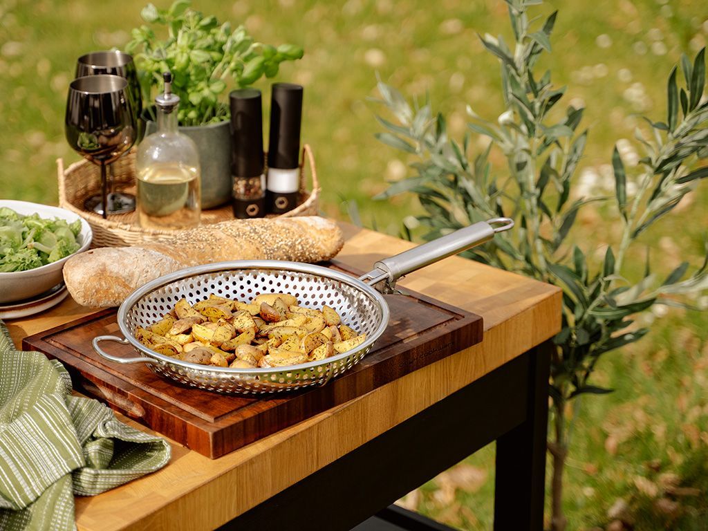 BBQ GRILLPANNA MED AVTAGBART HANDTAG 28 CM