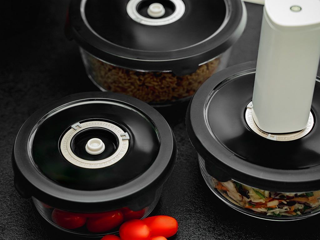 RUNDT VAKUUMGLASBEHÅLLARE – 1400ML SET - 4-STYCK - 2
