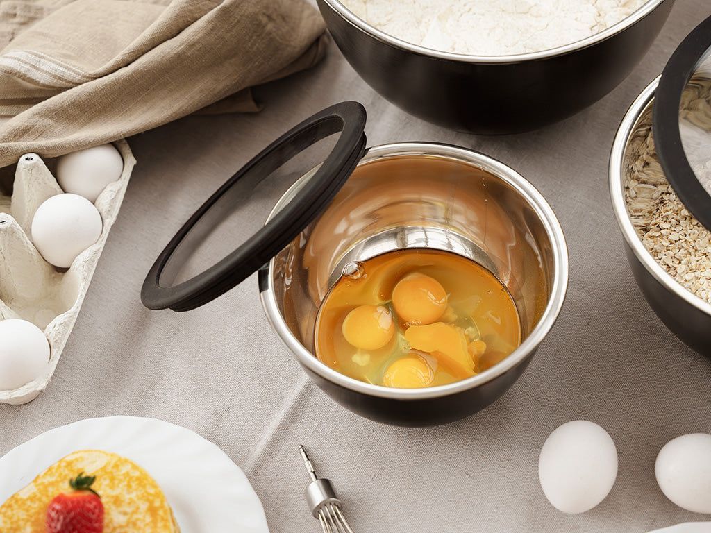 ROSTFRITA STÅL RÖRNINGSSKÅL – 3000ML - 10