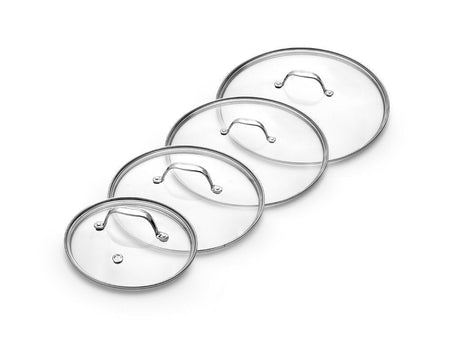 GLASS LID SET 18/20/24/28 CM – 4 PIECES - 1