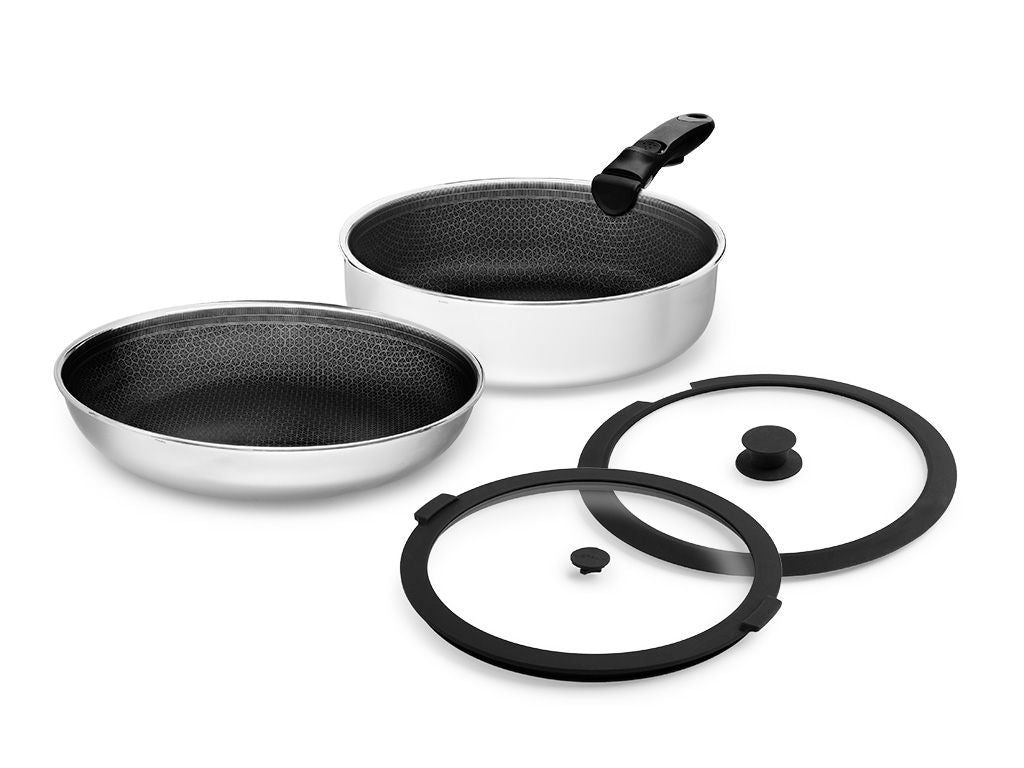 BLANDAD STEKPANNA MED AVTAGBART HANDTAG – 2-DELAT SET - 1