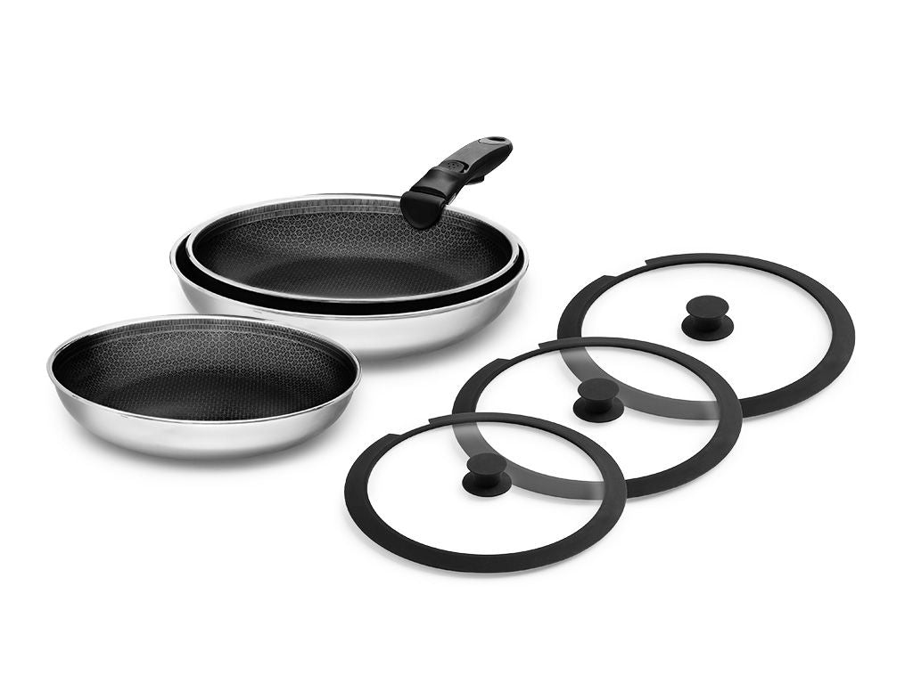 BLANDAD STEKPANNA MED AVTAGBART HANDTAG – 3-DELAT SET - 1