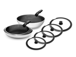 BLANDAD STEKPANNA MED AVTAGBART HANDTAG – 5-DELAT SET - 1