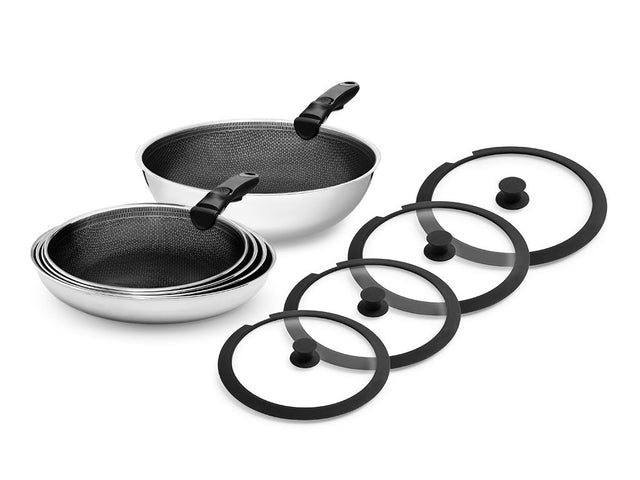 BLANDAD STEKPANNA MED AVTAGBART HANDTAG – 5-DELAT SET - 1