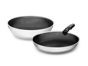 STEKPANNA MED AVTAGBART HANDTAG – 2-DELAR WOKSET - 1