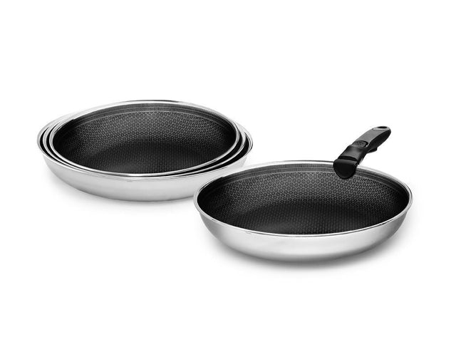 STEKPANNA MED AVTAGBART HANDTAG – 4-DELAR SET - 1