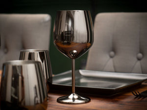 VINGLAS I ROSTFRITT STÅL