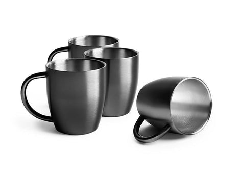 ROSTFRITT STÅL MUGG 4-STYCK - 1