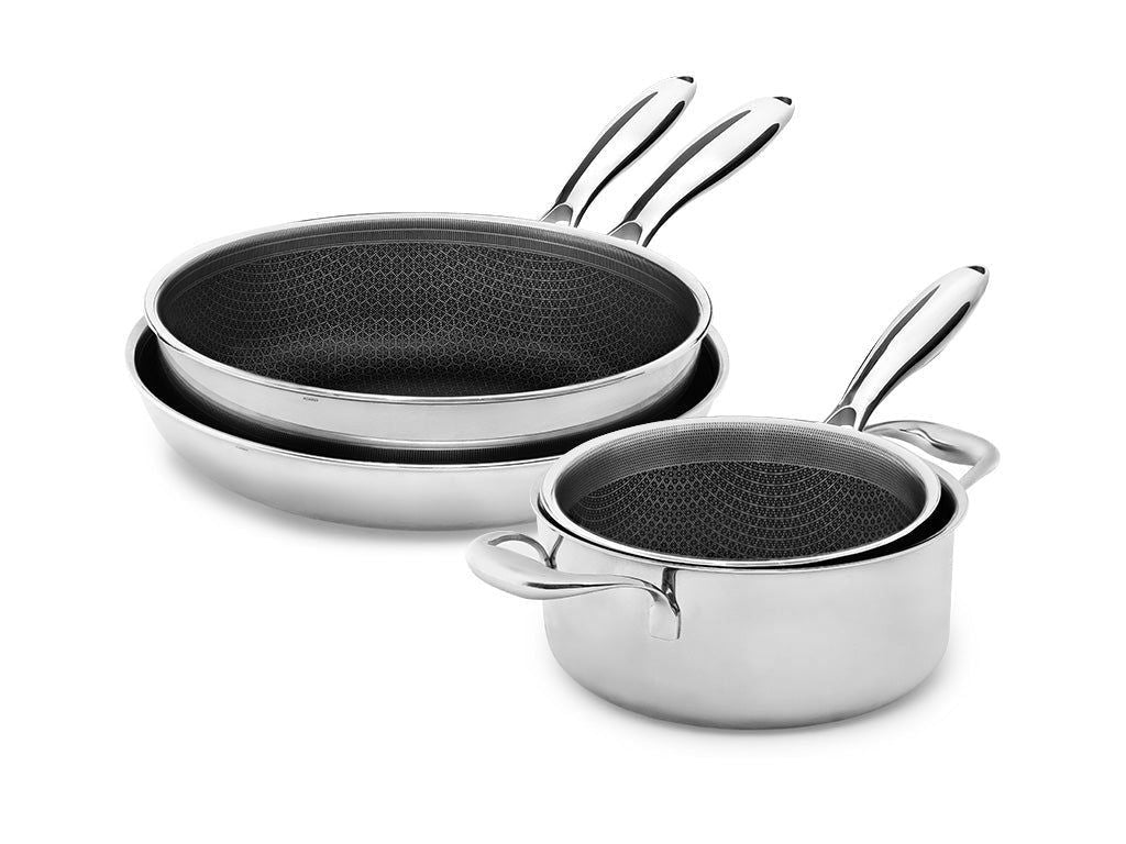 Sauter set 4-delar – hybrid non-stick onyx cookware sauter set