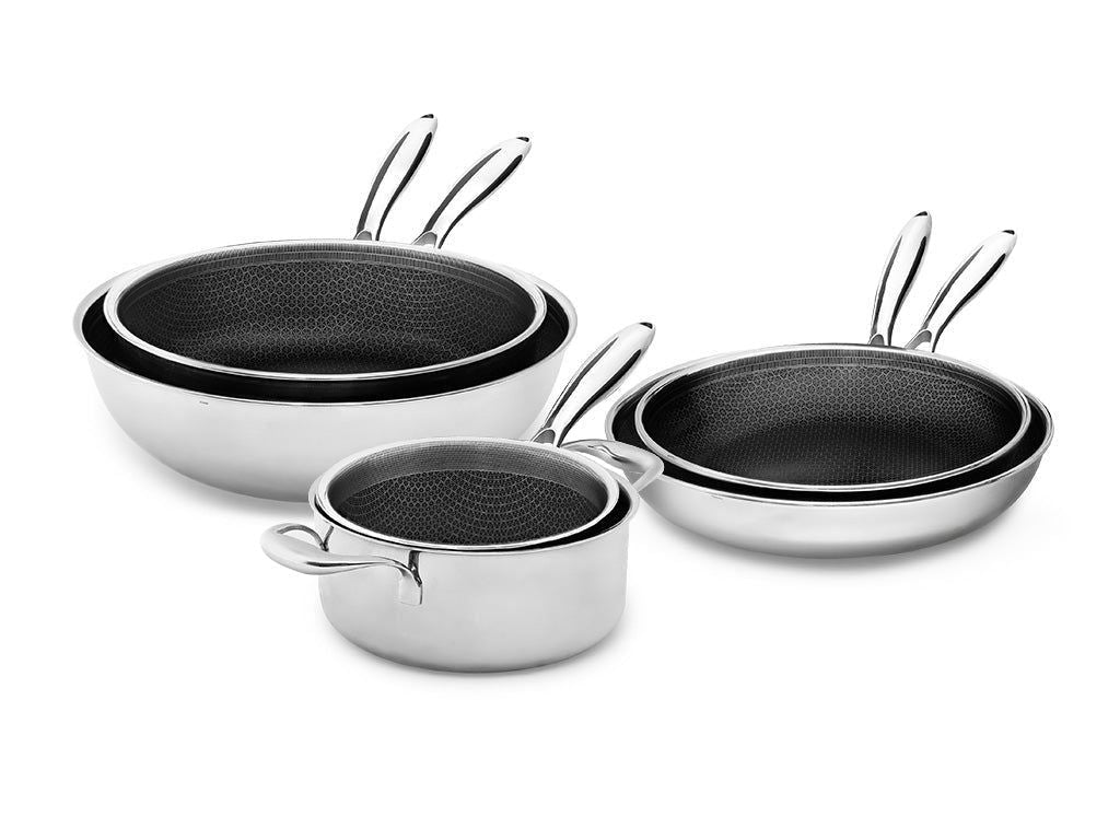 6-delar kompletta set – hybrid slipp-lett onyx cookware kök set