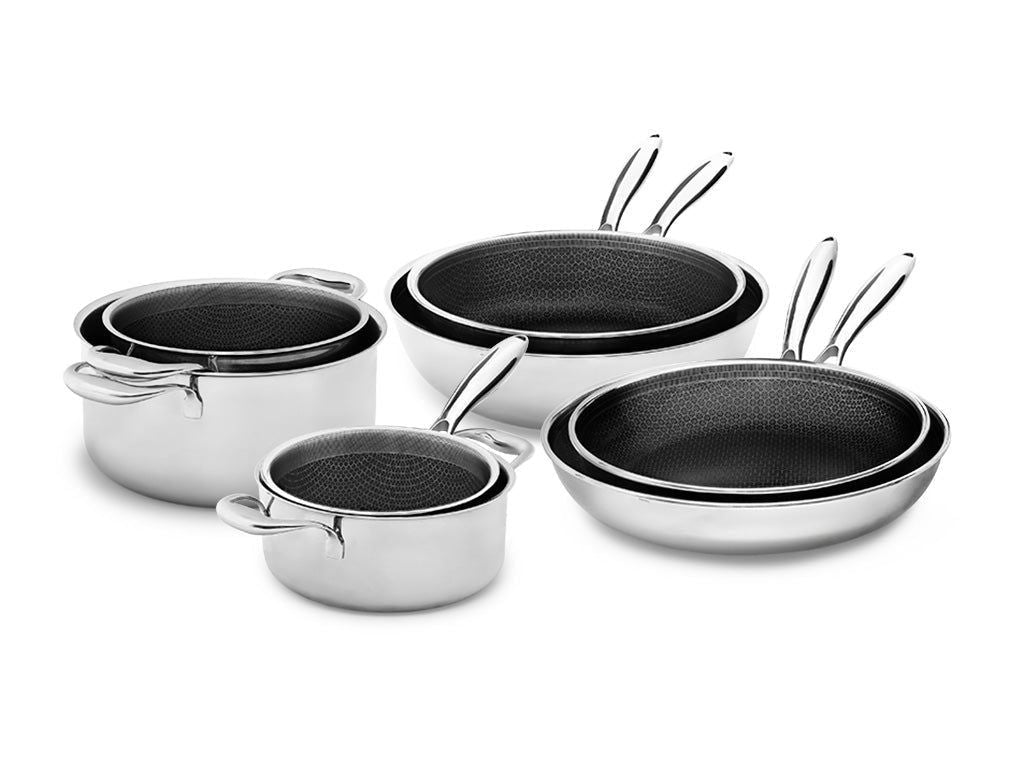 Kompletta set | 8 delars kastruller och pannor set | onyx cookware