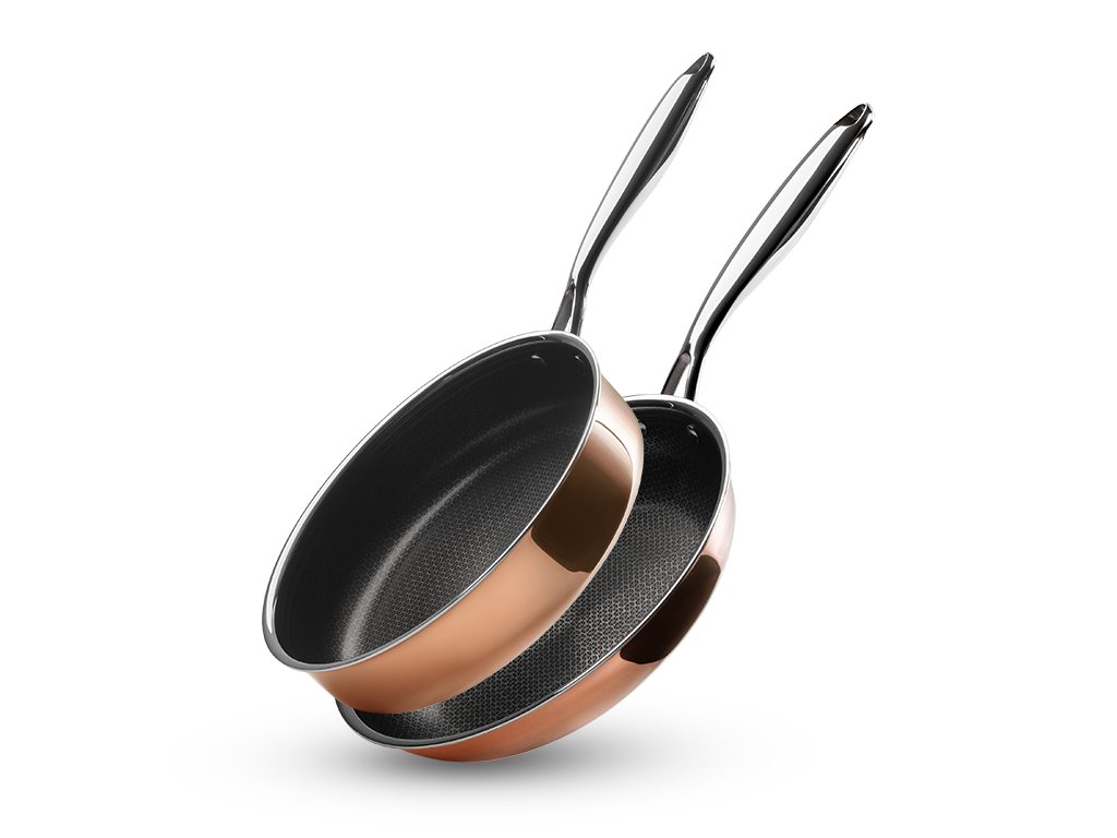 KOPPAR HYBRID NON-STICK STEKPANNA+SAUTÉPANNESET - 2 DELAR - 1