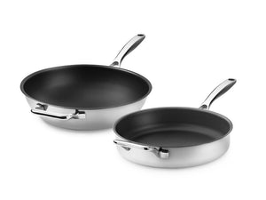 ZERO – NATURLIGT NON-STICK WOK- OCH SAUTÉSET – 2 DELAR