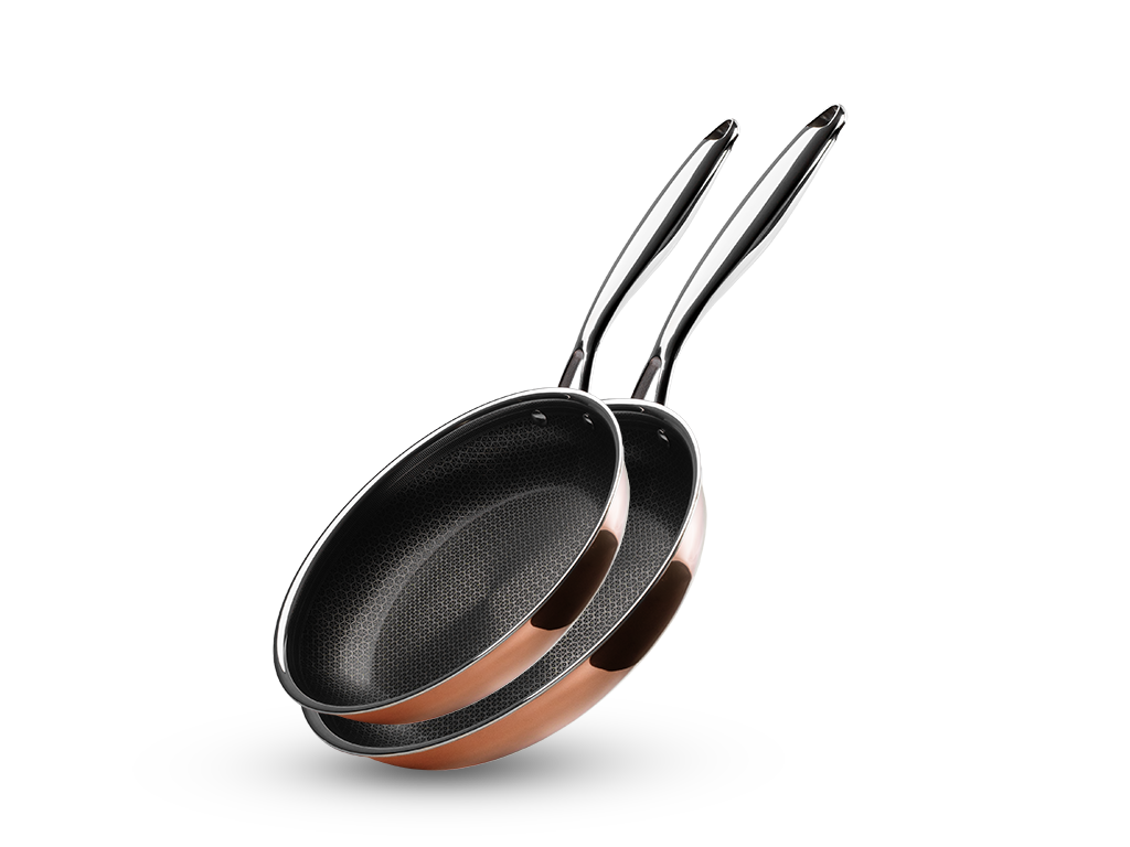 KOPPAR HYBRID NON-STICK STEKPANNESET - 2 DELAR - 1