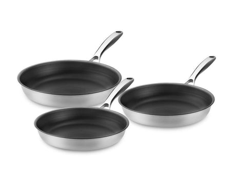 ZERO – NATURLIG NON-STICK STEKPANNESET - 3-DELAR - 1