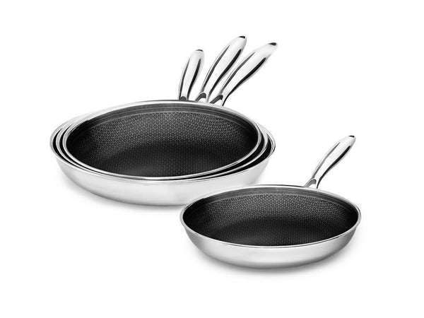 4-delar stekpanna set  24, 26, 28 och 30 cm stekpannor  onyxcookware