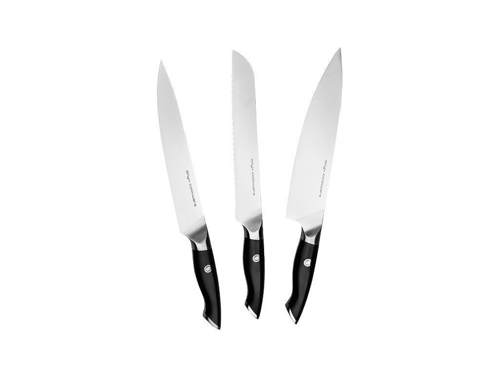 3-DELAR KOCK-FÖRSKÄRAR-BRÖD KNIVSET - 1