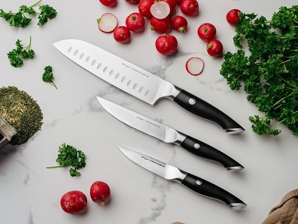 3-DELAR SANTOKU-ALL-SKAL KNIVSET - 4