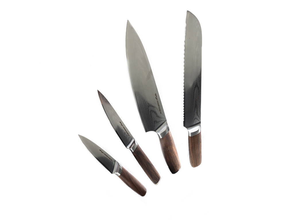 Damaskus essentielt knivsæt – 4 stk.