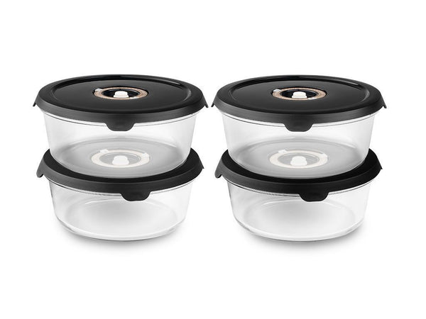 Rundt vakuumglasbehållare – 1400ml set - 4-styck