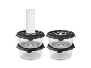 RUNDT VAKUUMGLASBEHÅLLARE – 635ML SET - 4-STYCK - 1