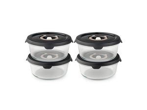 RUNDT VAKUUMGLASBEHÅLLARE – 635ML SET - 4-STYCK - 1