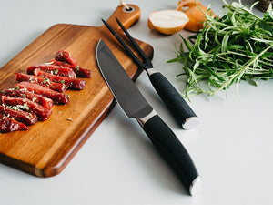 GRILLGAFFELN + FÖRSKÄRARKNIV SET - 4