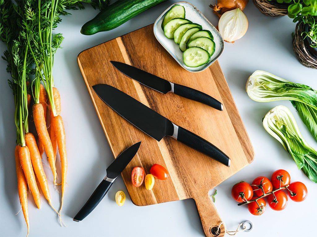 3-DELAR SANTOKU-ALL-SKAL KNIVSET - 3