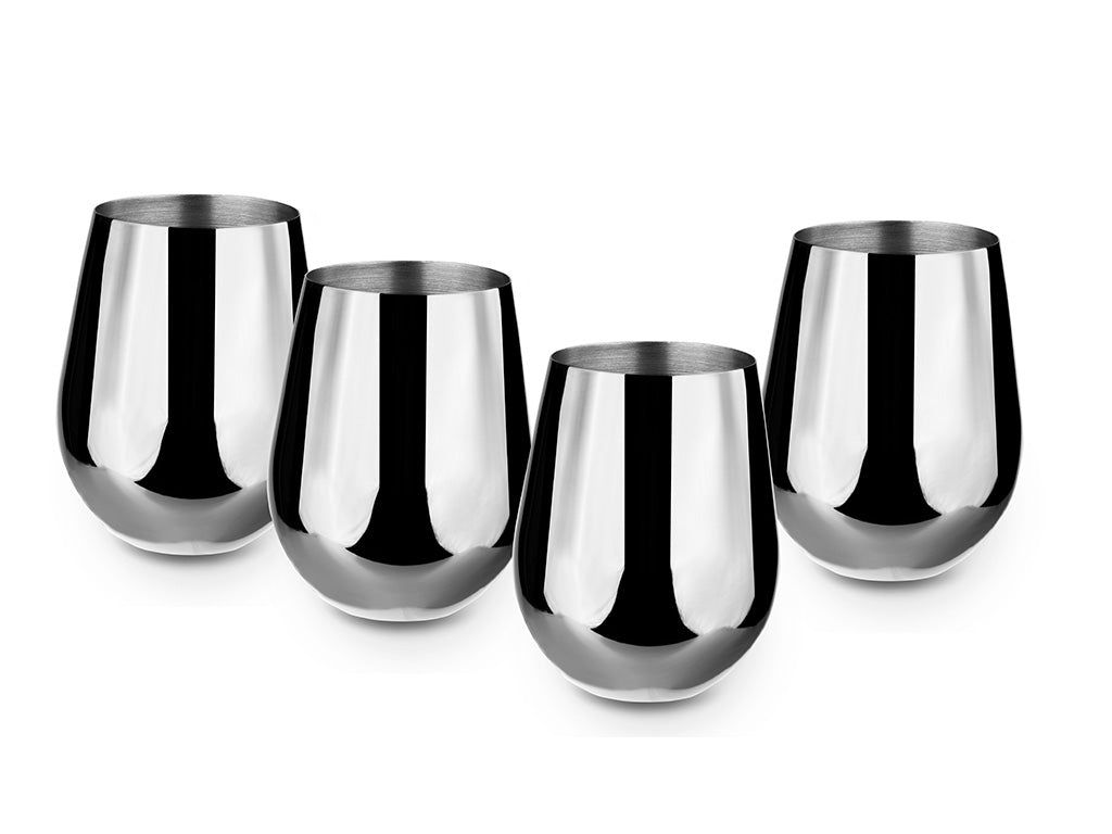 Kopp i rostfritt stål set 4-st